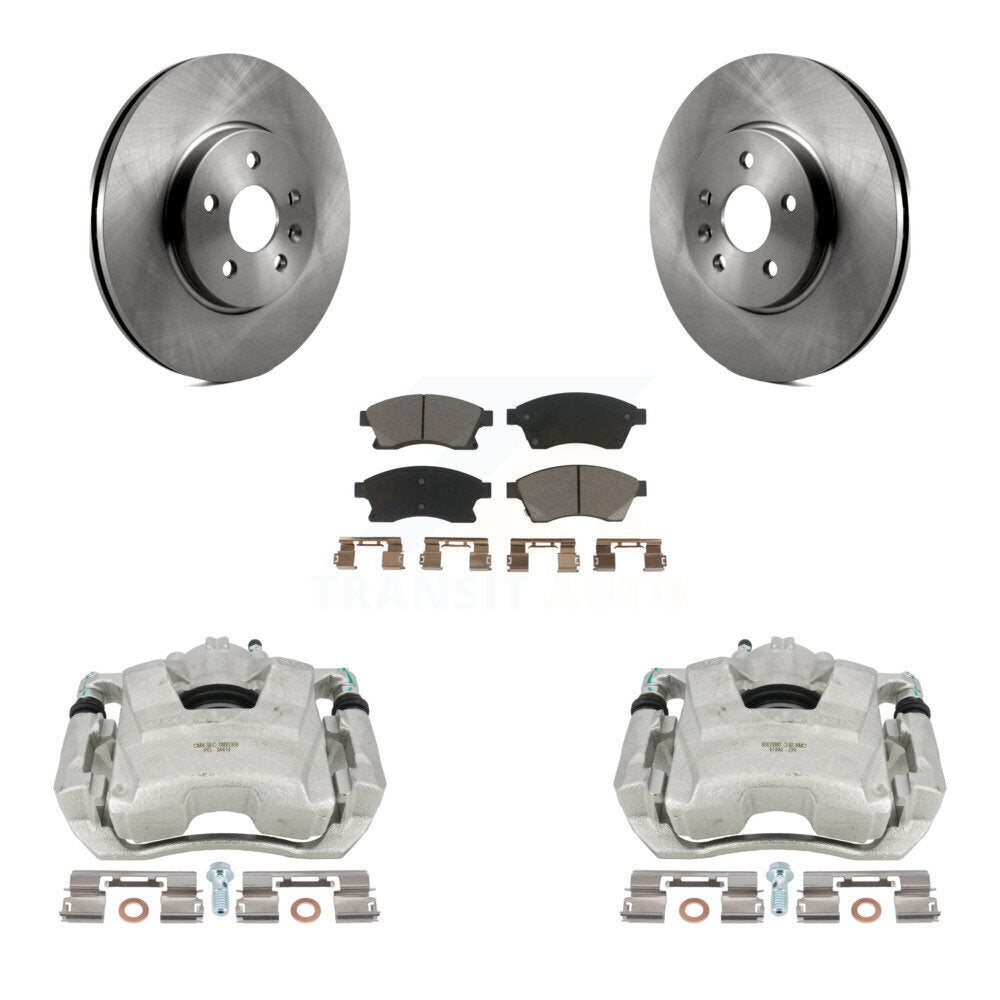 Front Disc Brake Caliper Rotors And Ceramic Pads Kit For 2013-2014 Chevrolet Sonic RS KC8-100094C by Transit Auto