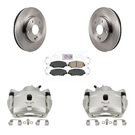 Front Disc Brake Caliper Rotors And Ceramic Pads Kit For Honda Civic KC8-100096N