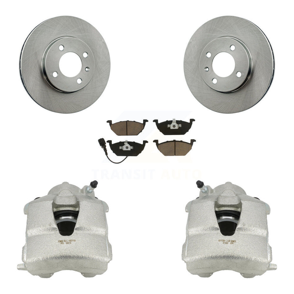 Front Disc Brake Caliper Rotors And Ceramic Pads Kit For 1999 Volkswagen Jetta 1.9L Old Body Style KC8-100098C