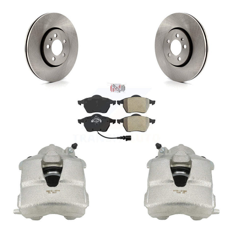 Front Disc Brake Caliper Rotors And Semi-Metallic Pads Kit For Volkswagen Jetta Beetle Golf KC8-100098N