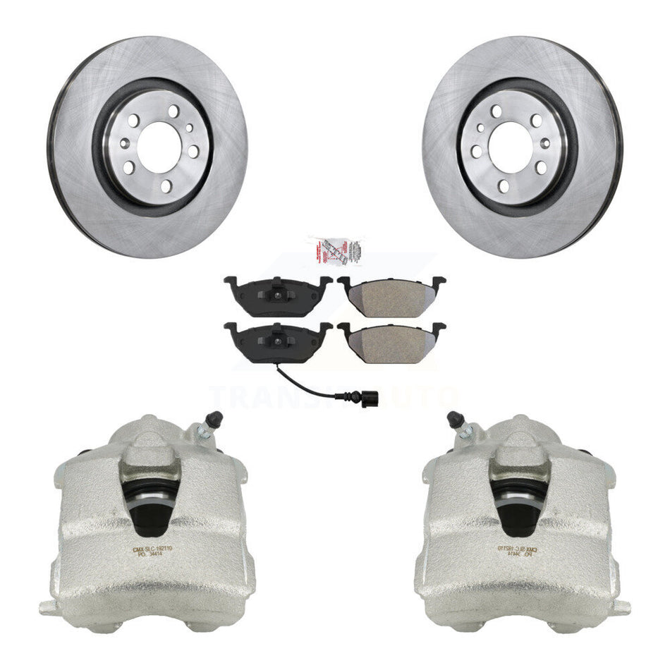Front Disc Brake Caliper Rotors And Semi-Metallic Pads Kit For Volkswagen Jetta Beetle Golf City KC8-100099N
