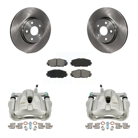 Front Disc Brake Caliper Rotors And Semi-Metallic Pads Kit For Toyota Corolla Scion xD Matrix Pontiac Vibe KC8-100100S by Transit Auto