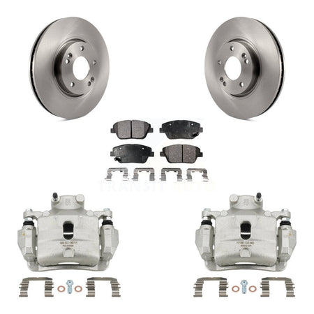 Front Disc Brake Caliper Rotors And Semi-Metallic Pads Kit For 2014 Hyundai Sonata 2.0L KC8-100102P
