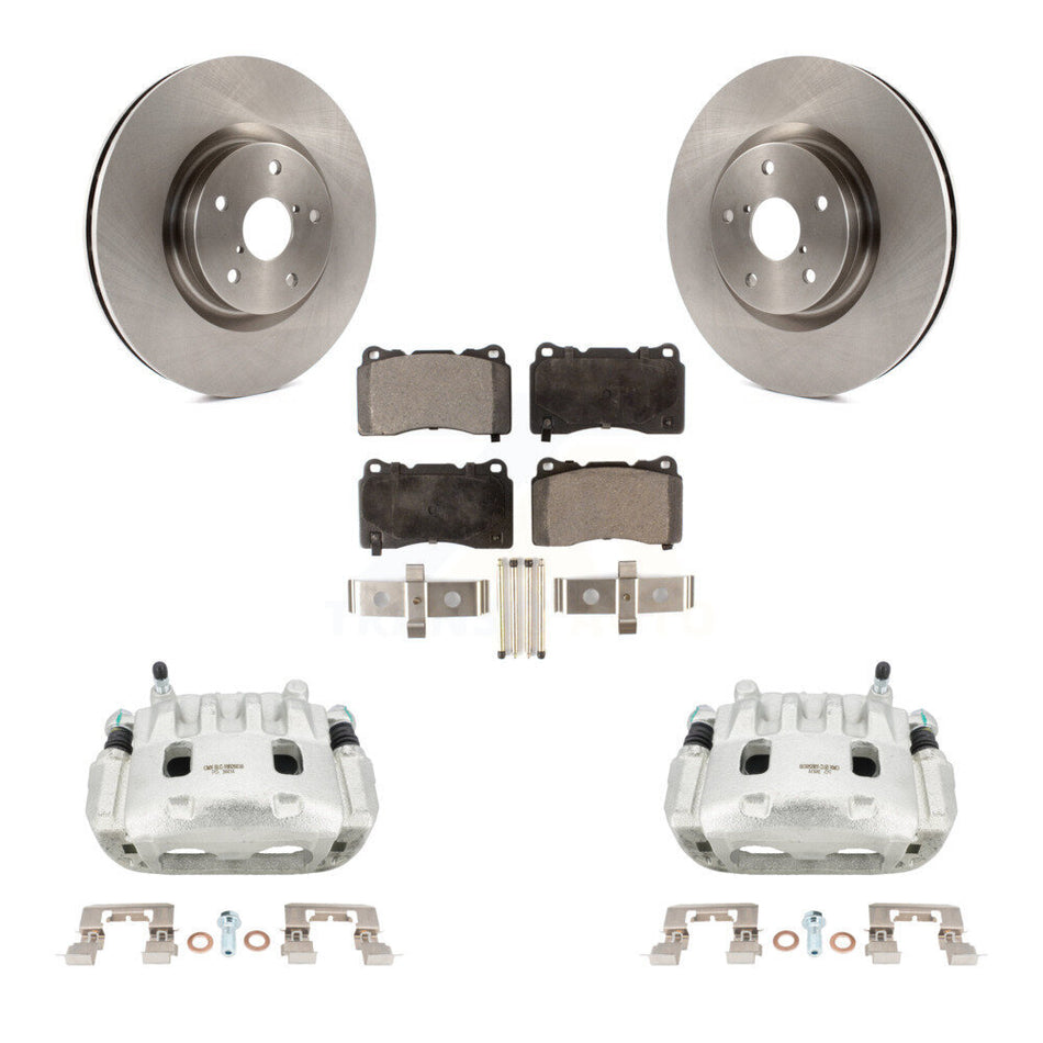 Front Disc Brake Caliper Rotors And Semi-Metallic Pads Kit For Subaru Impreza WRX KC8-100105P