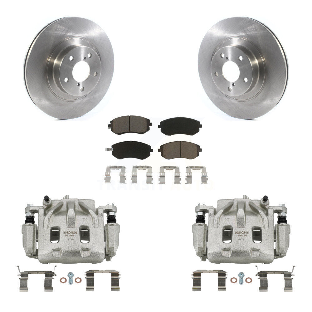 Front Brake Caliper Rotors Ceramic Pad Kit For 2012 Subaru Legacy 2.5L with Turbocharged KC8-100106C