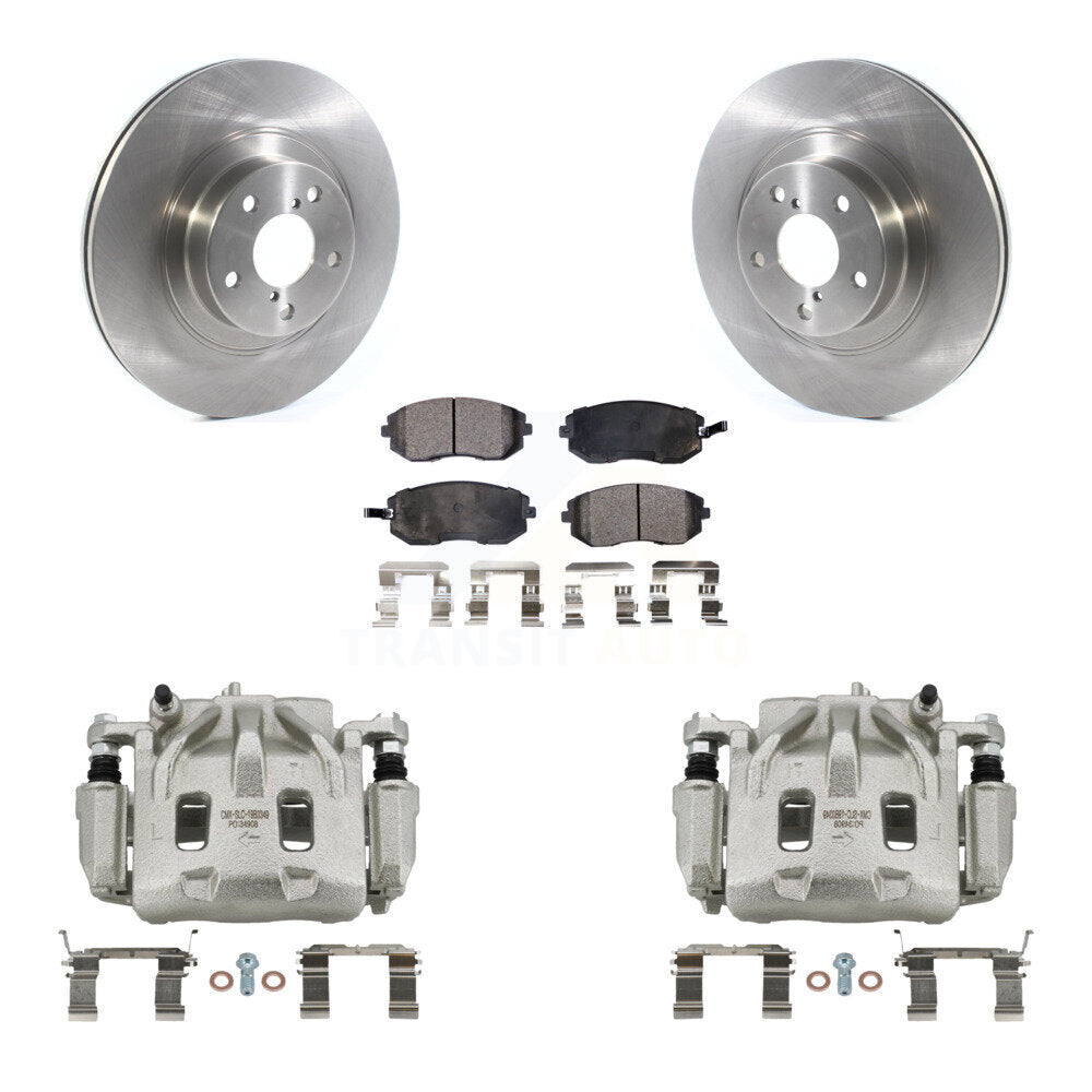 Front Brake Caliper Rotor Semi-Metallic Pad Kit For Subaru Legacy 2.5L with Turbocharged KC8-100107P
