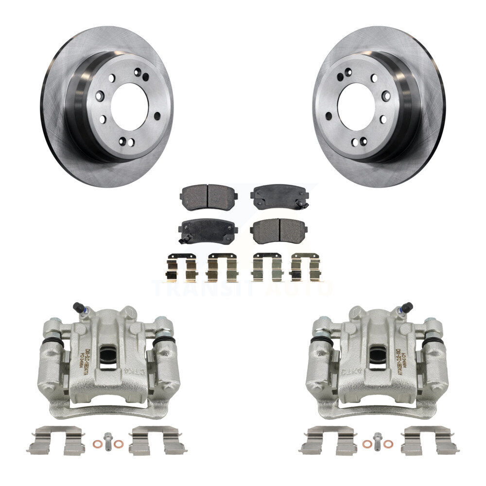 Rear Disc Brake Caliper Rotors And Ceramic Pads Kit For Hyundai Elantra KC8-100107T