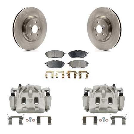 Front Disc Brake Caliper Rotors Semi-Metallic Pad Kit For Subaru Forester Outback Legacy KC8-100108P
