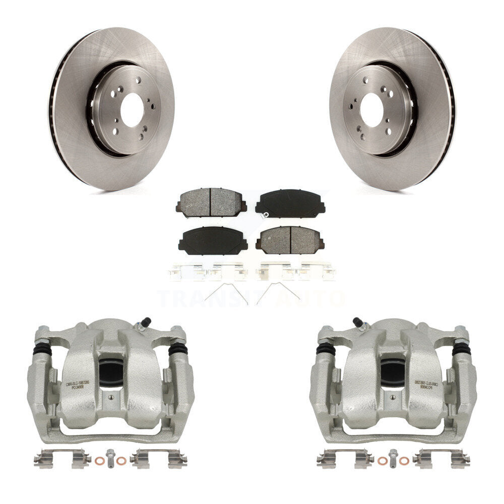 Front Disc Brake Caliper Rotors And Semi-Metallic Pads Kit For 2016-2018 Acura RDX KC8-100108S