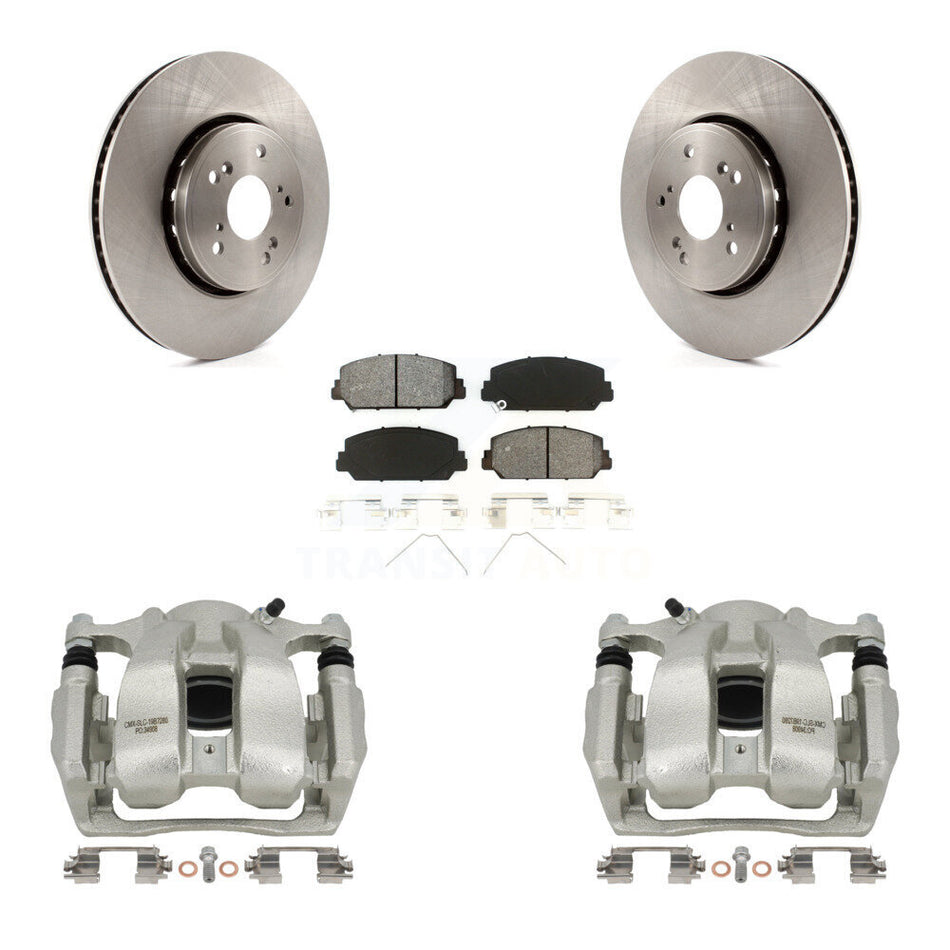 Front Disc Brake Caliper Rotors And Semi-Metallic Pads Kit For 2016-2018 Acura RDX KC8-100108S