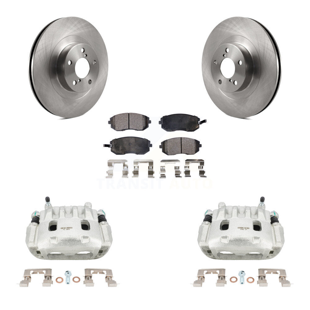Front Brake Caliper Rotor Semi-Metallic Pad Kit For Subaru Forester Impreza Outback Baja KC8-100109P
