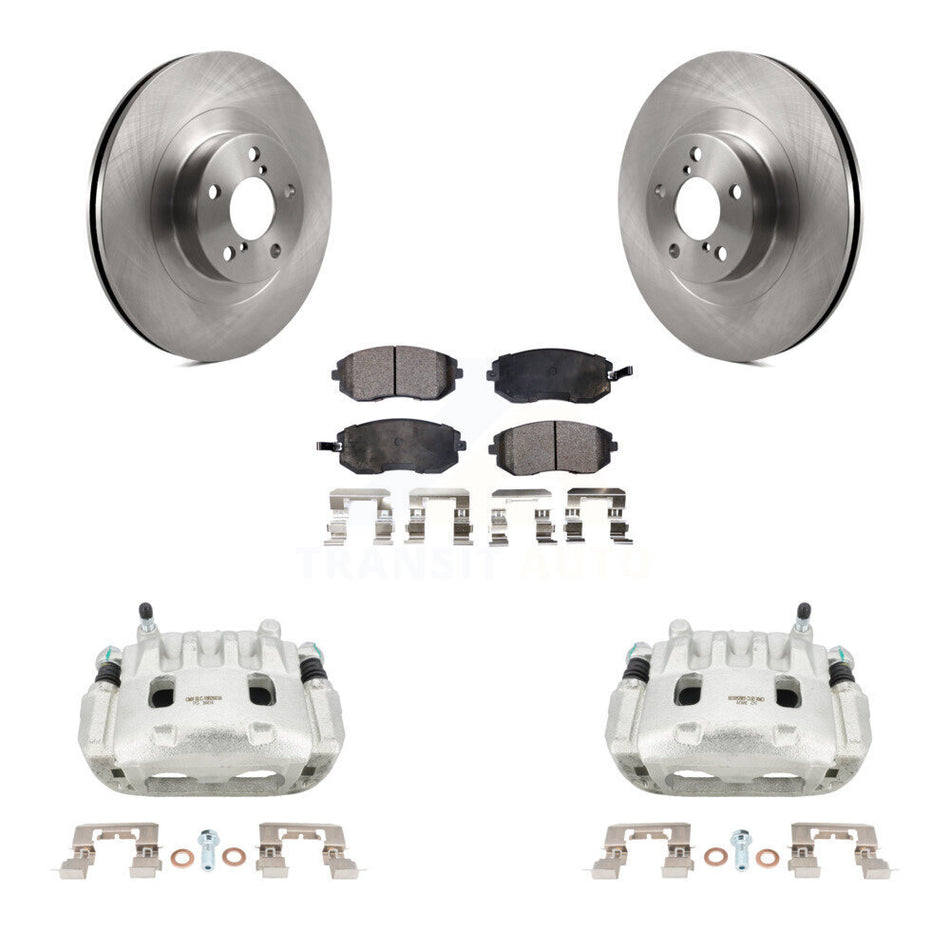 Front Brake Caliper Rotor Semi-Metallic Pad Kit For Subaru Forester Impreza Outback Baja KC8-100109P