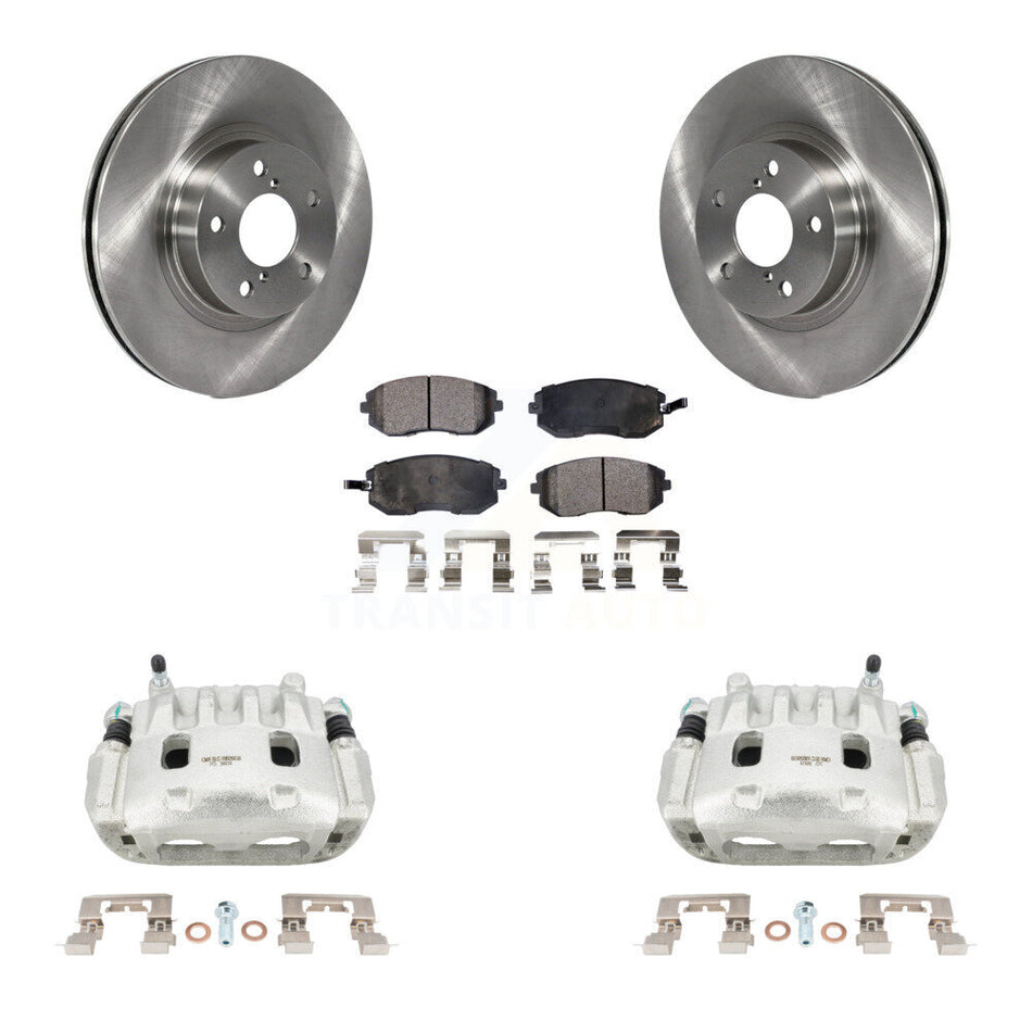 Front Disc Brake Caliper Rotors And Semi-Metallic Pads Kit For Subaru Legacy KC8-100110P