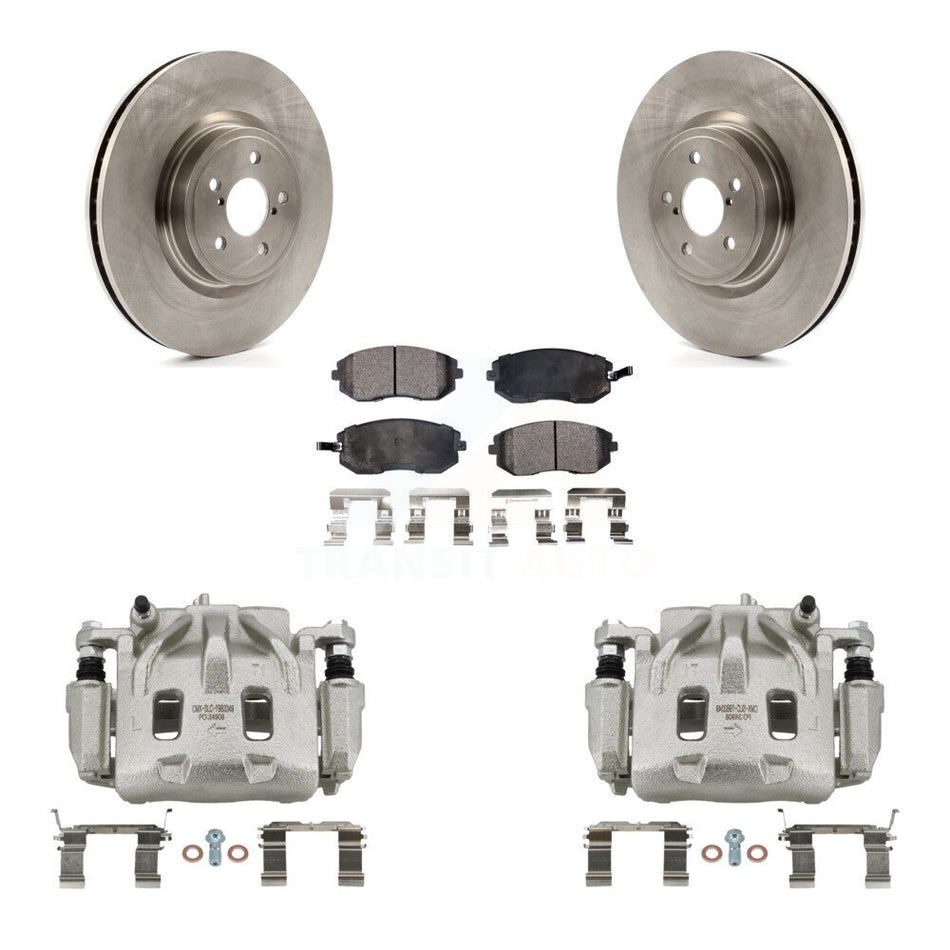 Front Disc Brake Caliper Rotors And Semi-Metallic Pads Kit For Subaru Legacy KC8-100111P