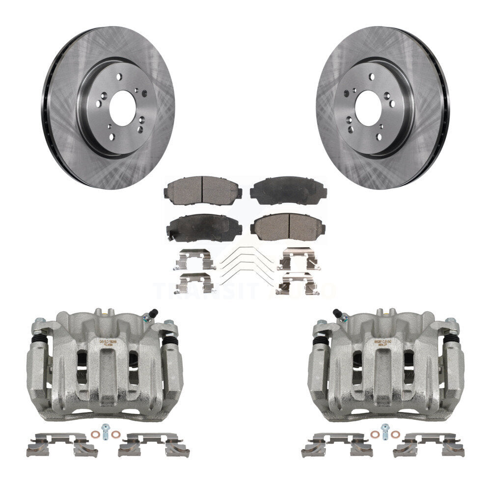 Front Disc Brake Caliper Rotor And Semi-Metallic Pad Kit For Honda CR-V Crosstour Accord KC8-100114P