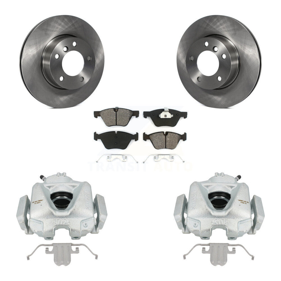 Front Disc Brake Caliper Rotors And Semi-Metallic Pads Kit For BMW 328i 323i KC8-100114S by Transit Auto