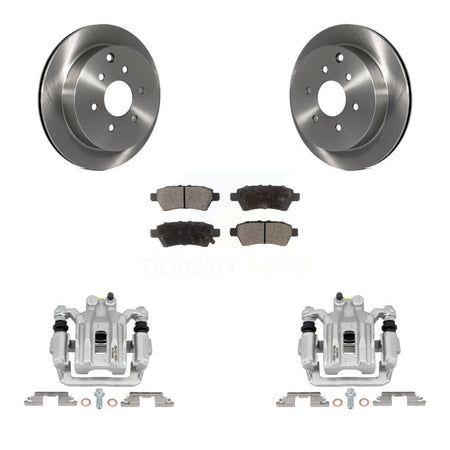 Rear Disc Brake Caliper Rotors And Ceramic Pads Kit For 2006-2007 Nissan Xterra KC8-100114T