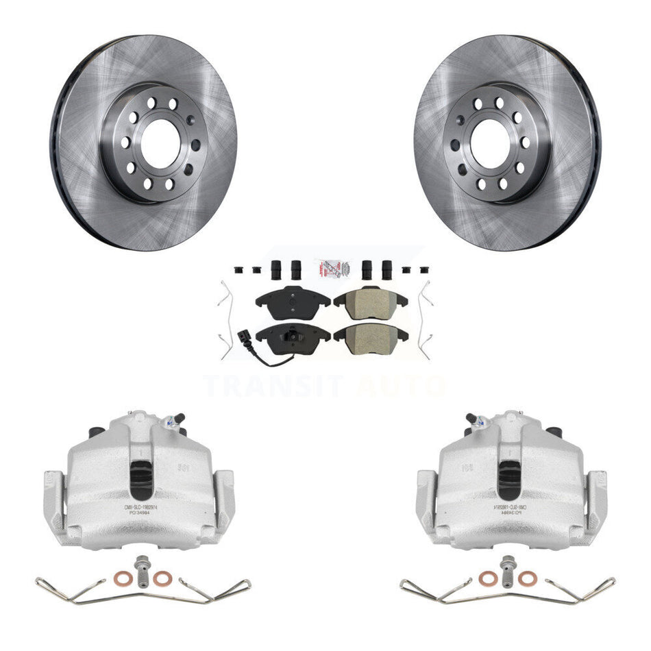 Front Disc Brake Caliper Rotors And Semi-Metallic Pads Kit For Volkswagen Jetta Beetle Rabbit Golf Audi A3 KC8-100116N