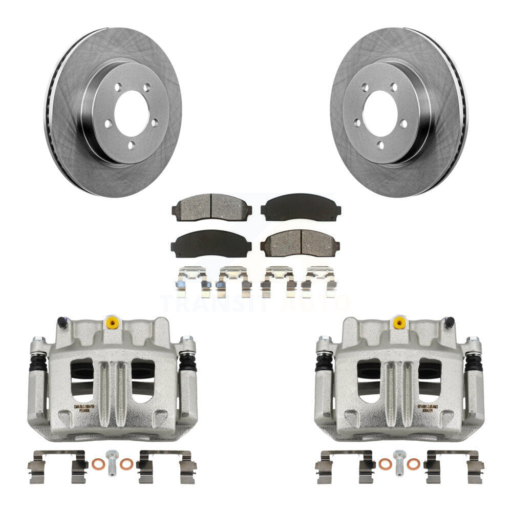 Front Brake Caliper Rotors & Semi-Metallic Pad Kit For Ford Explorer Mercury Mountaineer KC8-100118S