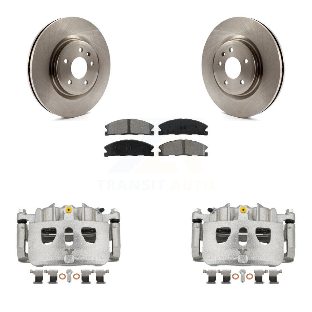 Front Brake Caliper Rotor Semi-Metallic Pad Kit For Ford Explorer With Heavy Duty Brakes KC8-100120S
