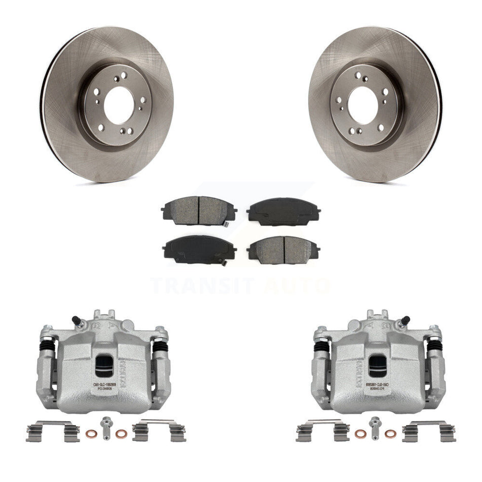 Front Disc Brake Caliper Rotors And Semi-Metallic Pads Kit For 2000-2009 Honda S2000 KC8-100123S