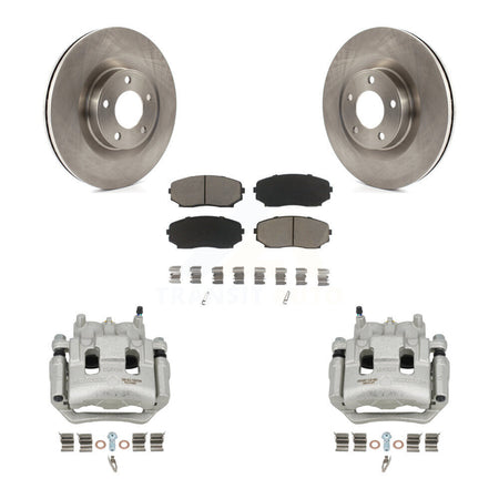 Front Disc Brake Caliper Rotors And Ceramic Pads Kit For Ford Edge Lincoln MKX KC8-100124C