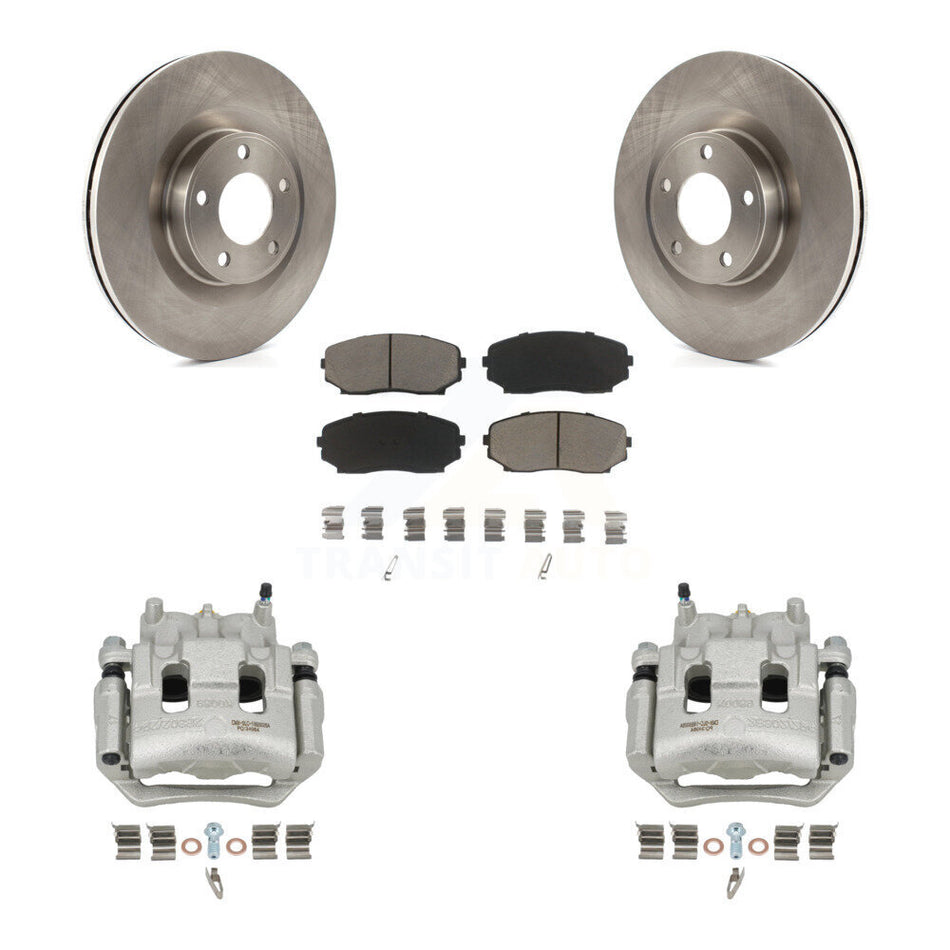 Front Disc Brake Caliper Rotors And Ceramic Pads Kit For Ford Edge Lincoln MKX KC8-100124C