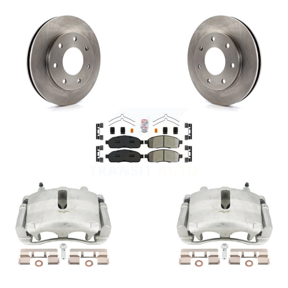 Front Disc Brake Caliper Rotors And Semi-Metallic Pads Kit For 2004 Ford F-150 4WD With 7 Lug Wheels 11th Digit Of Vin Is C KC8-100124N by Transit Auto