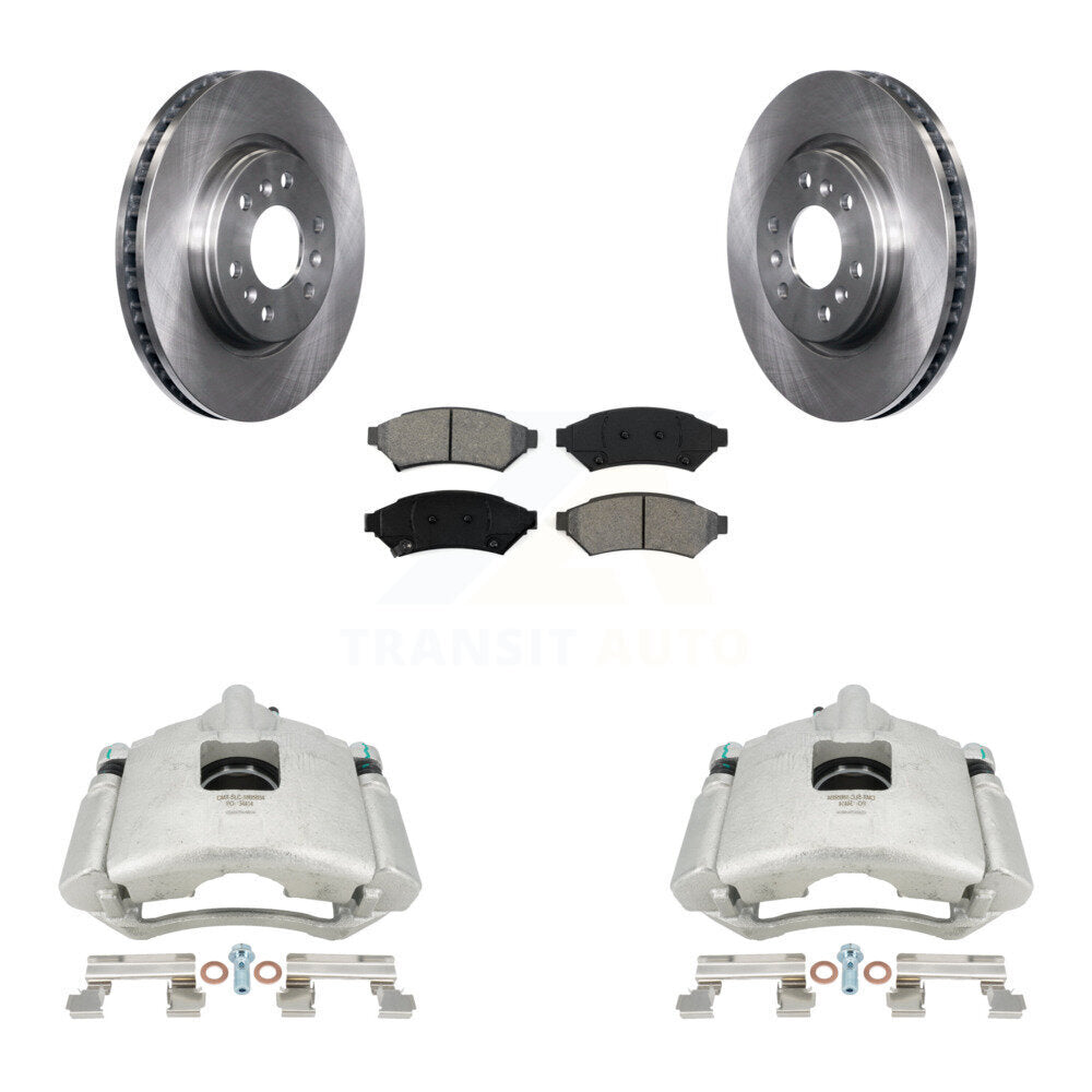 Front Disc Brake Caliper Rotors And Semi-Metallic Pads Kit For Chevrolet Uplander Buick Terraza Pontiac Montana Saturn Relay KC8-100125S by Transit Auto