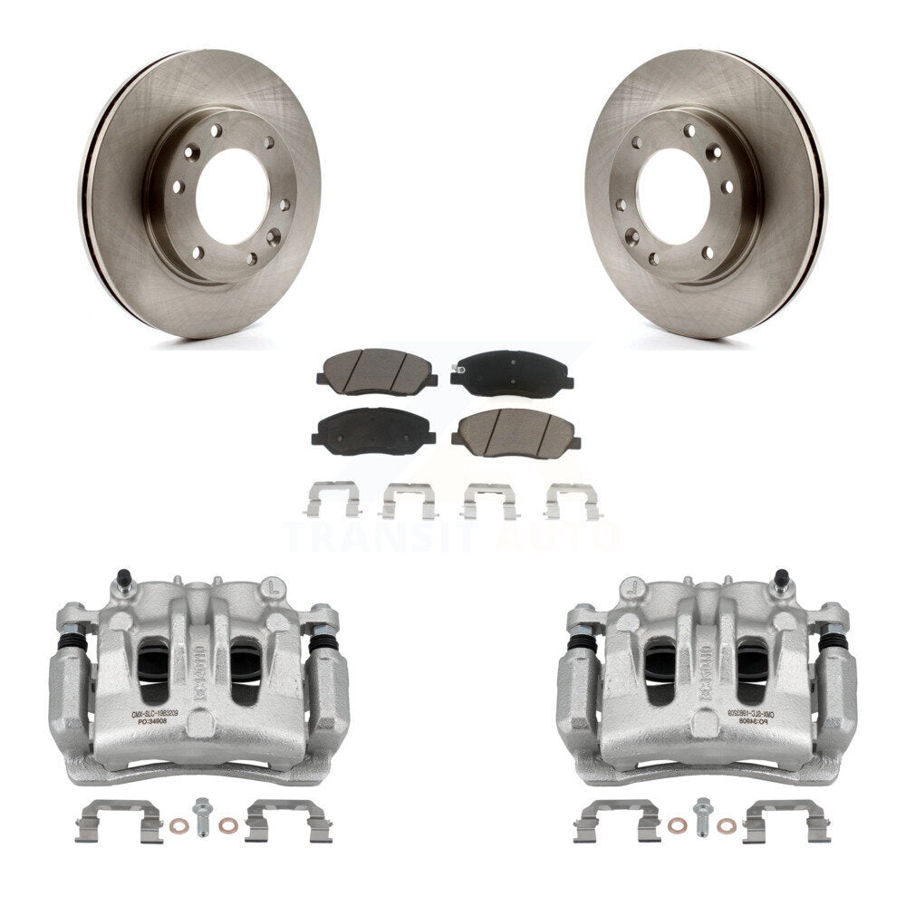 Front Disc Brake Caliper Rotors And Ceramic Pads Kit For Kia Sedona Hyundai Entourage KC8-100126C