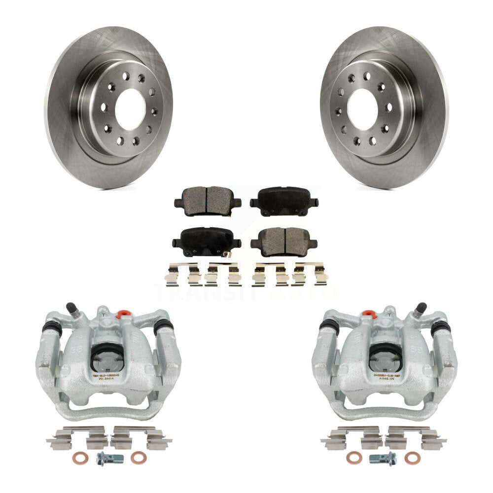 Rear Disc Brake Caliper Rotors And Ceramic Pads Kit For Buick LaCrosse Regal TourX KC8-100126T by Transit Auto