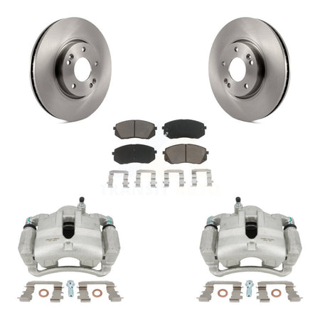 Front Disc Brake Caliper Rotors And Ceramic Pads Kit For Hyundai Tucson Kia Sportage KC8-100128C by Transit Auto