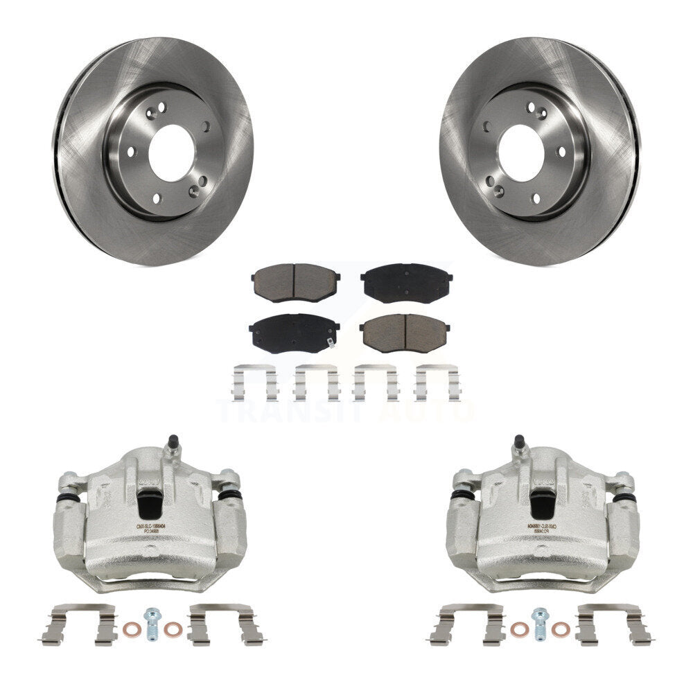 Front Disc Brake Caliper Rotors And Ceramic Pads Kit For Hyundai Tucson Kia Sportage FWD KC8-100129C