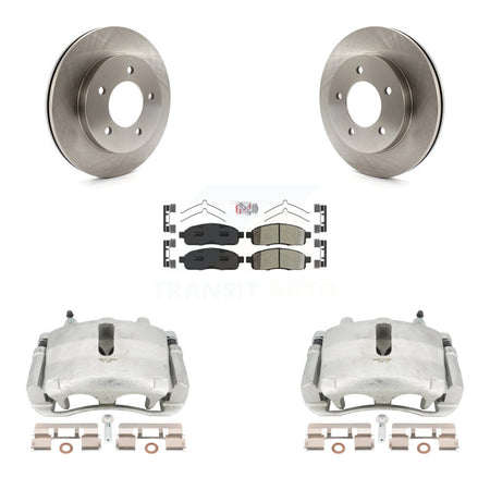 Front Disc Brake Caliper Rotors And Semi-Metallic Pads Kit For 2004 Ford F-150 4WD With 5 Lug Wheels KC8-100130N by Transit Auto