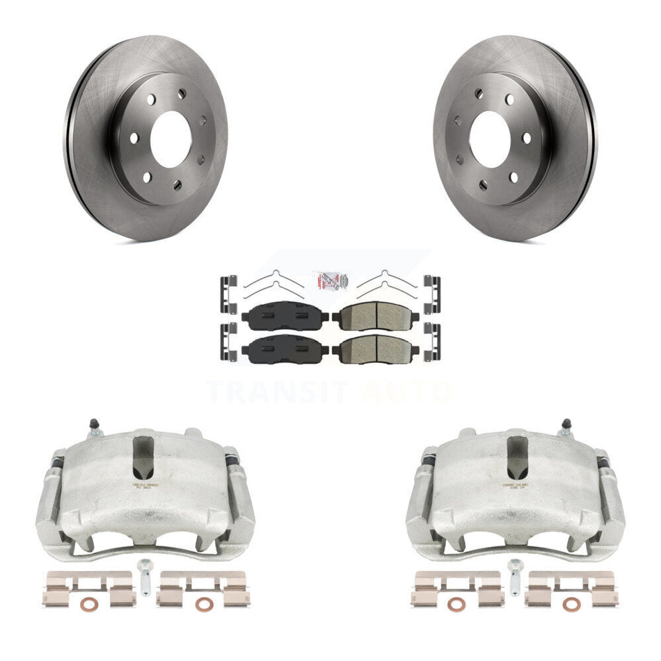 Front Disc Brake Caliper Rotors And Semi-Metallic Pads Kit For Ford F-150 Lincoln Mark LT 4WD KC8-100131N by Transit Auto