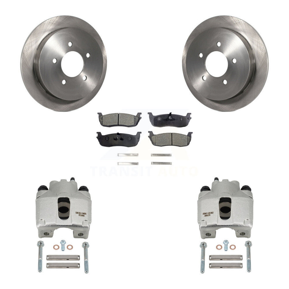 Rear Disc Brake Caliper Rotors And Ceramic Pads Kit For Lincoln Blackwood KC8-100131T