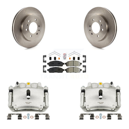 Front Brake Caliper Rotors & Semi-Metallic Pad Kit For 2009 Ford F-150 With 6 Lug Wheels KC8-100132N