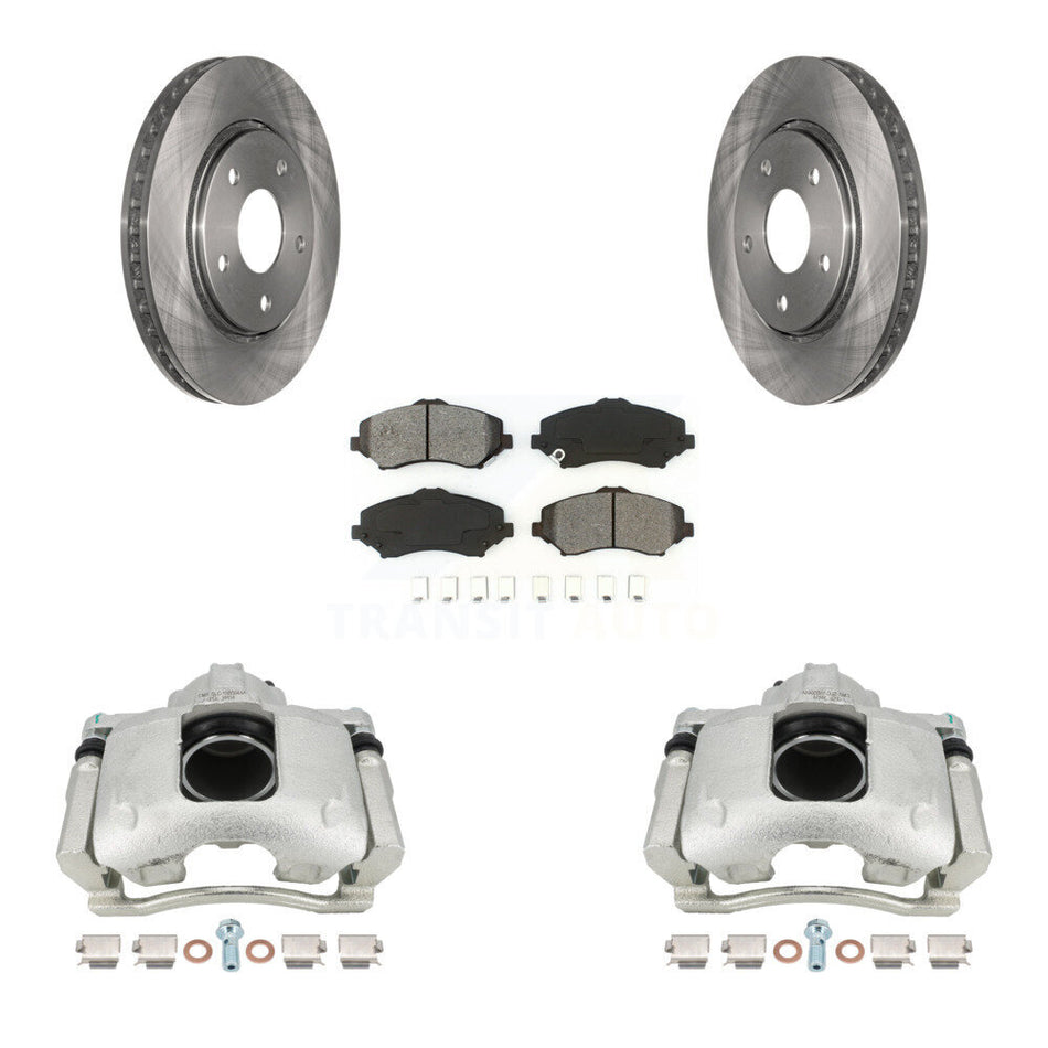 Front Disc Brake Caliper Rotors And Semi-Metallic Pads Kit For 2009-2011 Dodge Journey KC8-100132S by Transit Auto