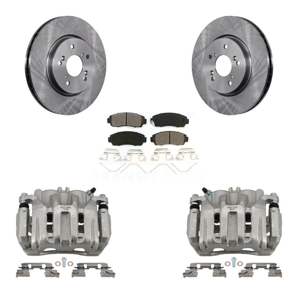 Front Disc Brake Caliper Rotor And Semi-Metallic Pad Kit For Honda CR-V Crosstour Accord KC8-100134S