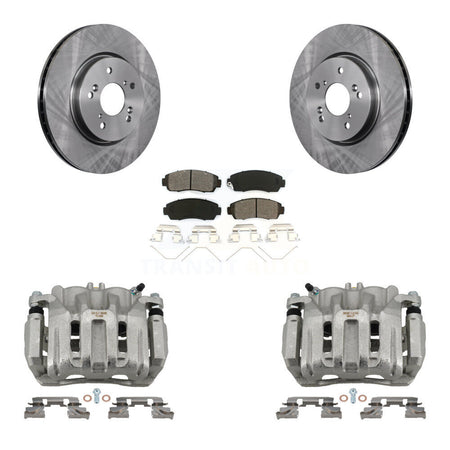 Front Disc Brake Caliper Rotor And Semi-Metallic Pad Kit For Honda CR-V Crosstour Accord KC8-100134S