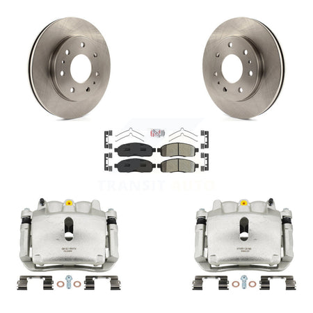 Front Brake Caliper Rotors & Semi-Metallic Pad Kit For 2009 Ford F-150 With 7 Lug Wheels KC8-100135N