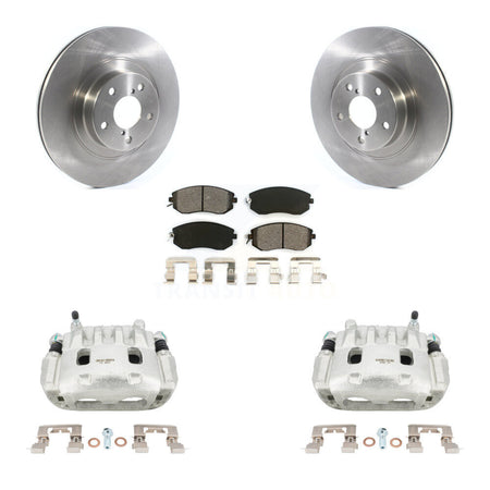 Front Brake Caliper Rotor Semi-Metallic Pad Kit For Subaru Forester Impreza XV Crosstrek KC8-100135S