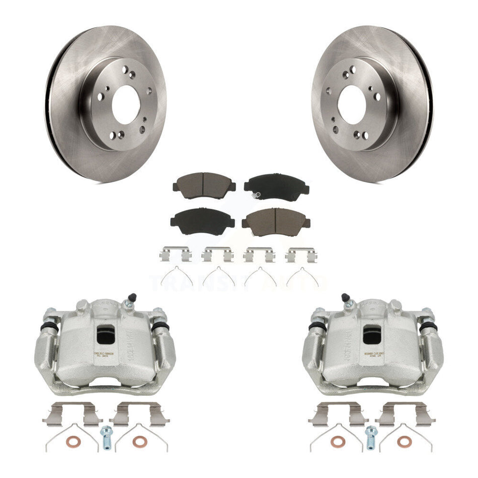 Front Disc Brake Caliper Rotors And Ceramic Pads Kit For Honda Civic Acura ILX KC8-100136C