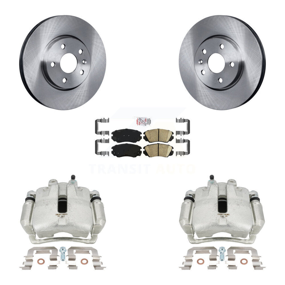 Front Disc Brake Caliper Rotors And Ceramic Pads Kit For Chevrolet Equinox GMC Terrain Malibu Impala Buick LaCrosse Regal Allure KC8-100136N