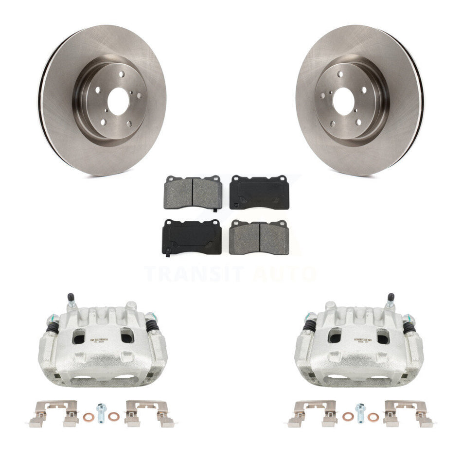 Front Disc Brake Caliper Rotors And Semi-Metallic Pads Kit For Subaru Impreza WRX KC8-100136S