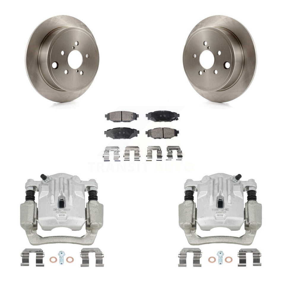 Rear Disc Brake Caliper Rotors And Ceramic Pads Kit For Subaru Outback Legacy KC8-100136T