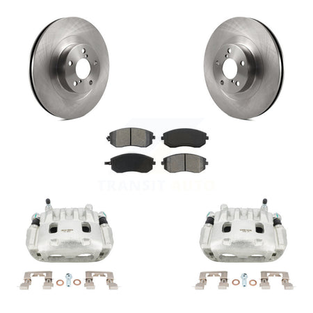 Front Brake Caliper Rotor Semi-Metallic Pad Kit For Subaru Forester Impreza Outback Baja KC8-100137S