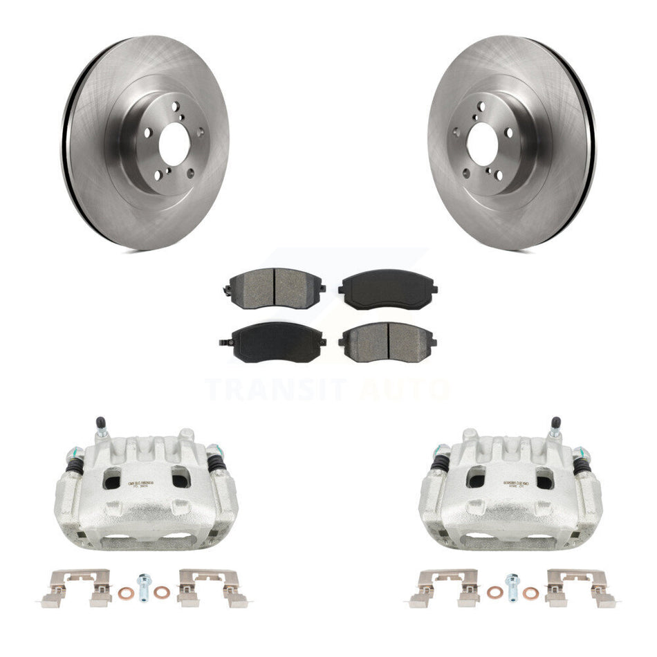 Front Brake Caliper Rotor Semi-Metallic Pad Kit For Subaru Forester Impreza Outback Baja KC8-100137S