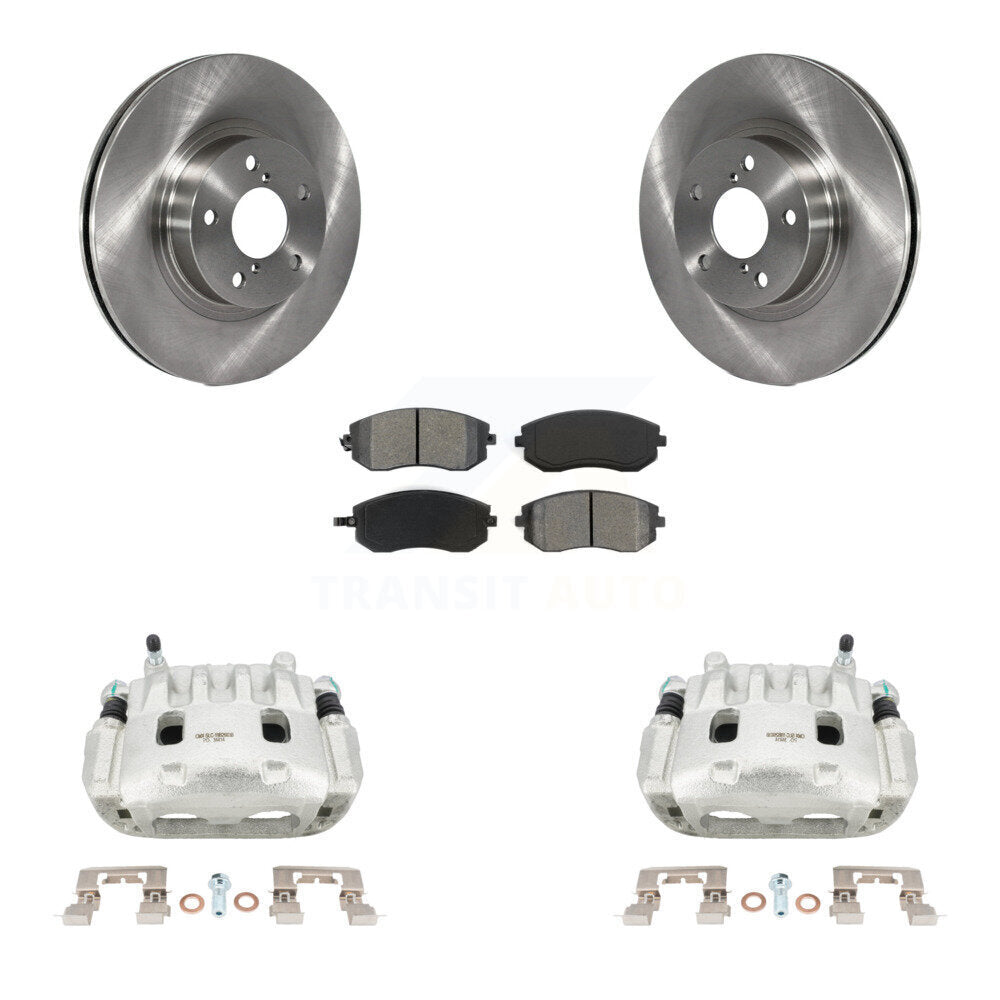 Front Disc Brake Caliper Rotors And Semi-Metallic Pads Kit For Subaru Legacy KC8-100138S
