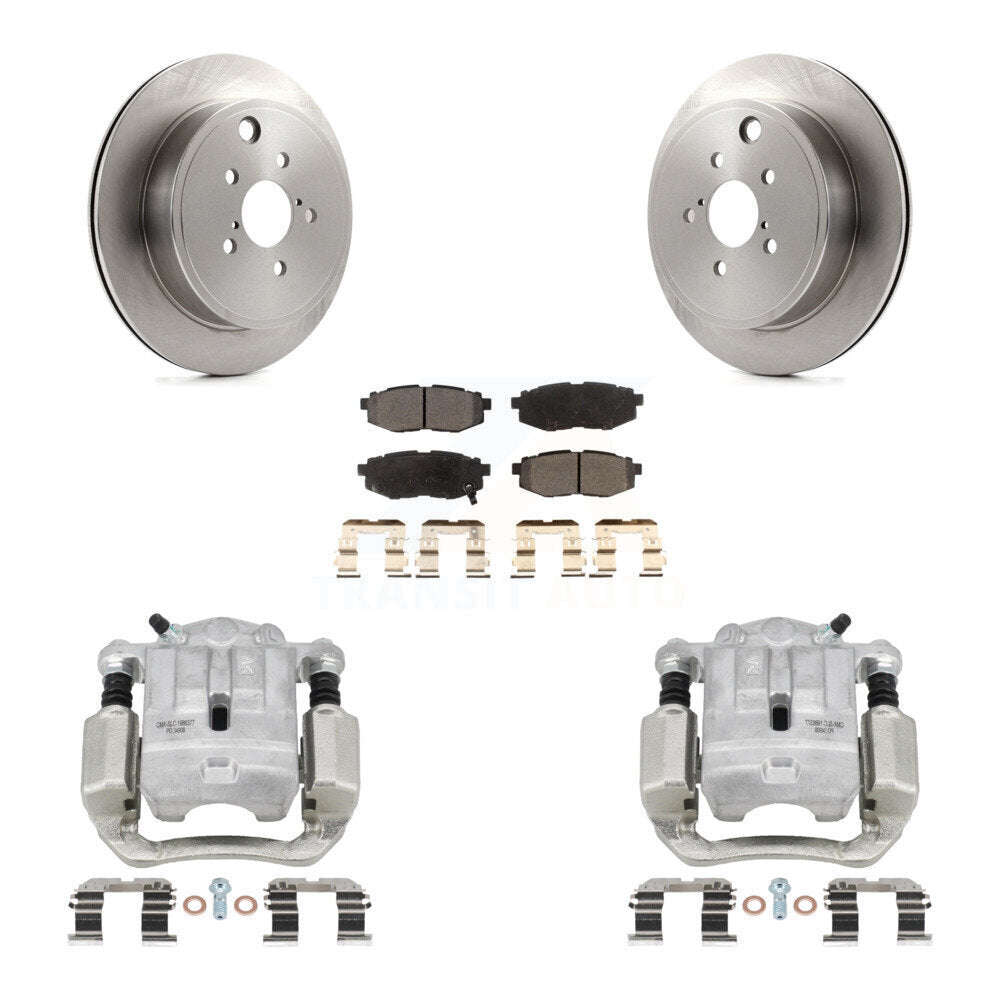 Rear Disc Brake Caliper Rotors And Ceramic Pads Kit For Subaru Outback Legacy KC8-100138T